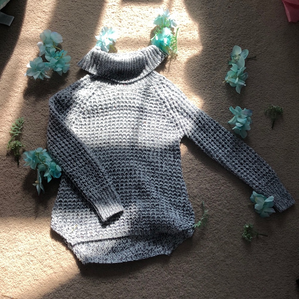 Girls Knit High Neck Sweater
